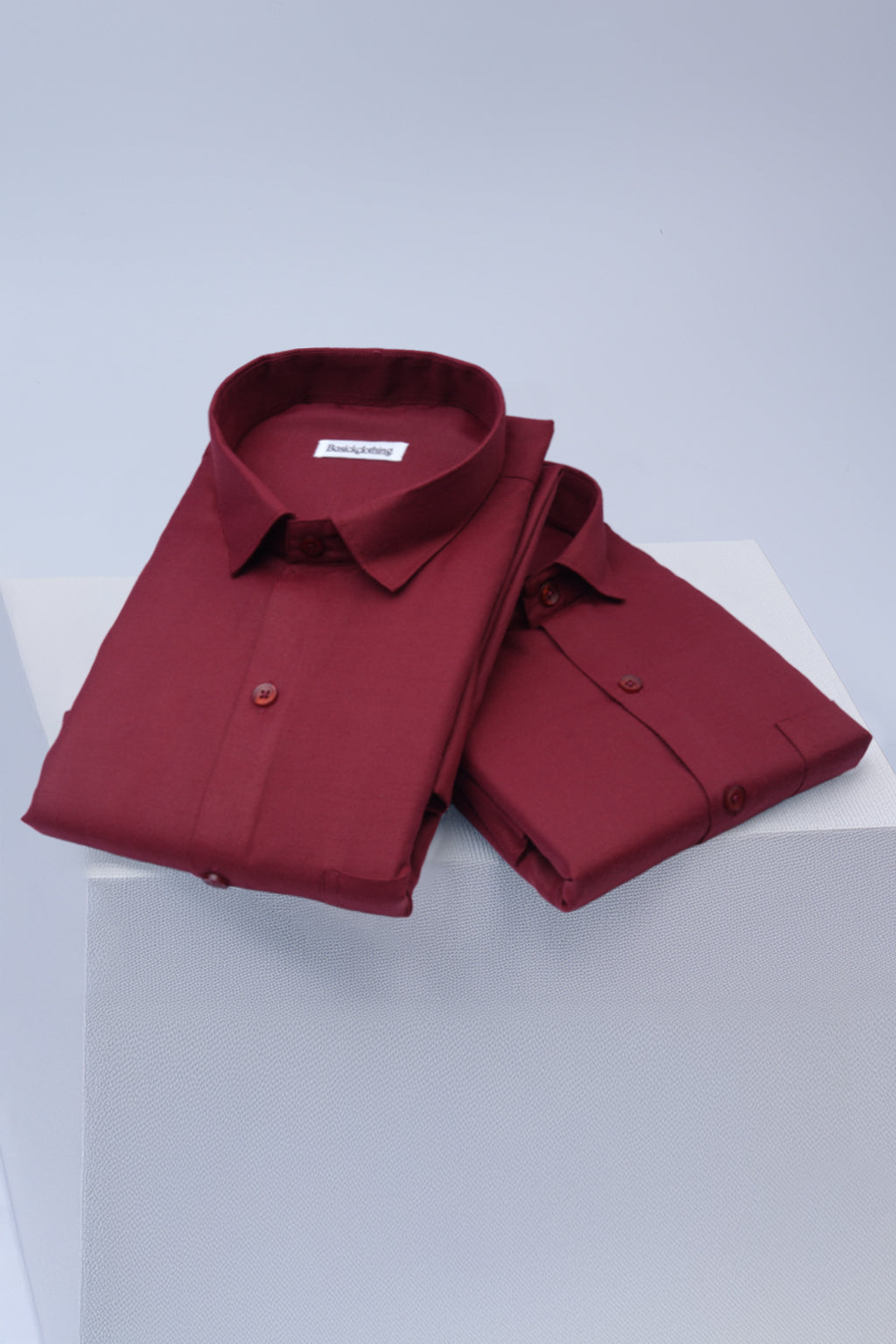 Pack Of 2 Premium Textured Cotton Shirt – Maroon