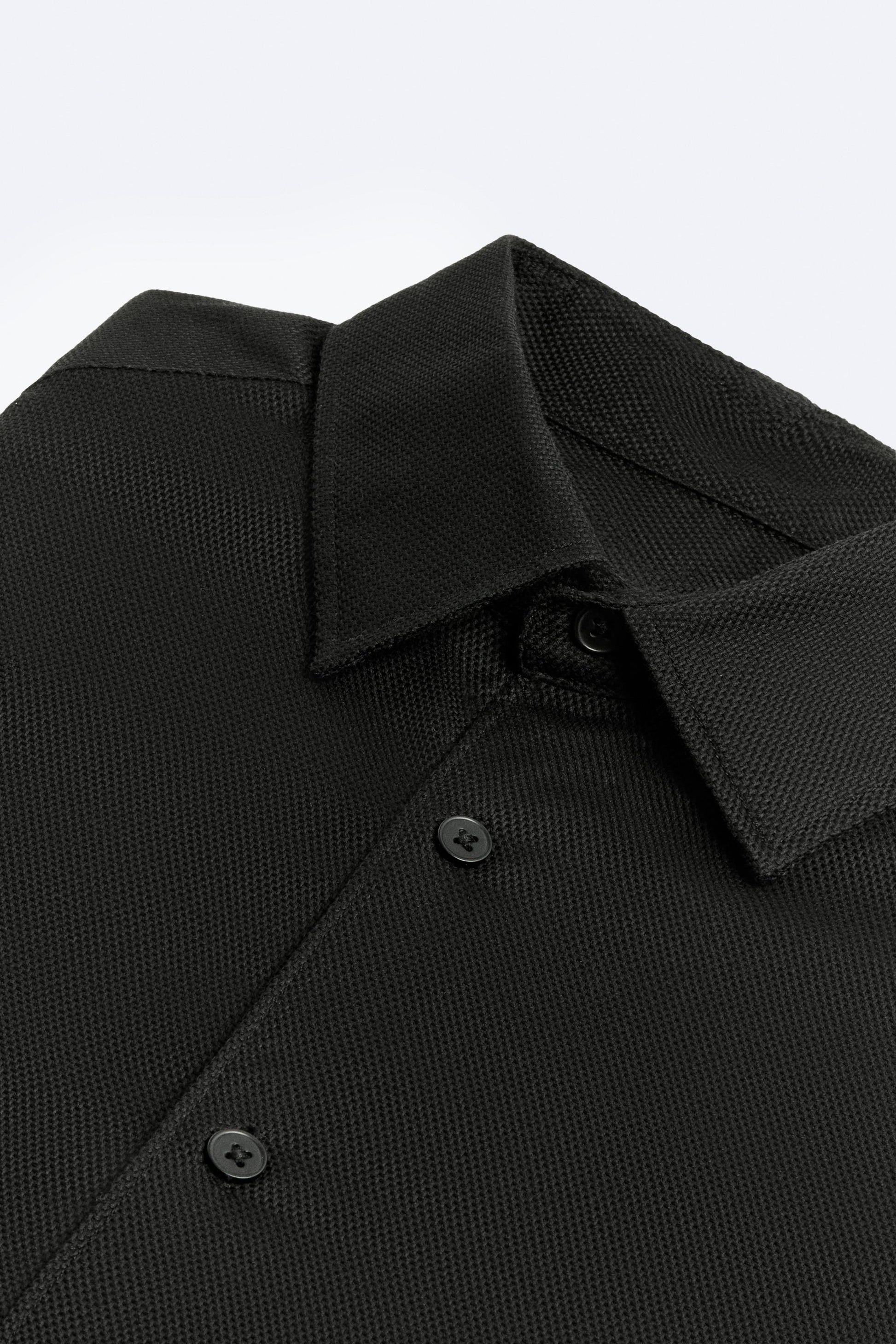 Premium Black Textured Cotton Shirt – Tailored Fit