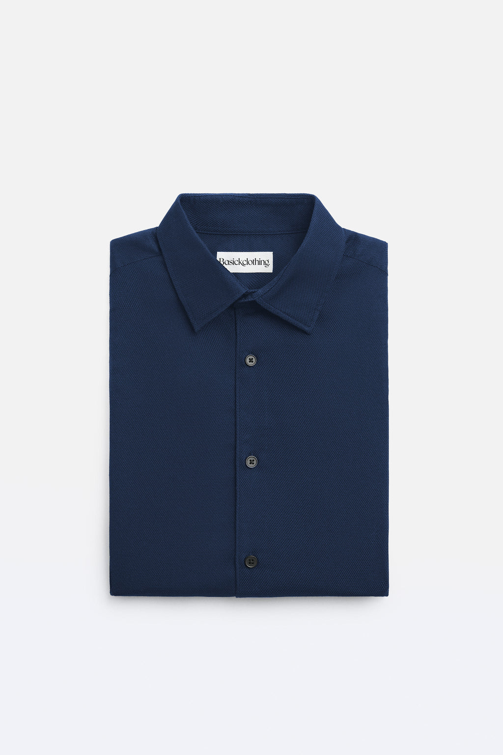 Premium Dark Navy Blue Textured Cotton Shirt