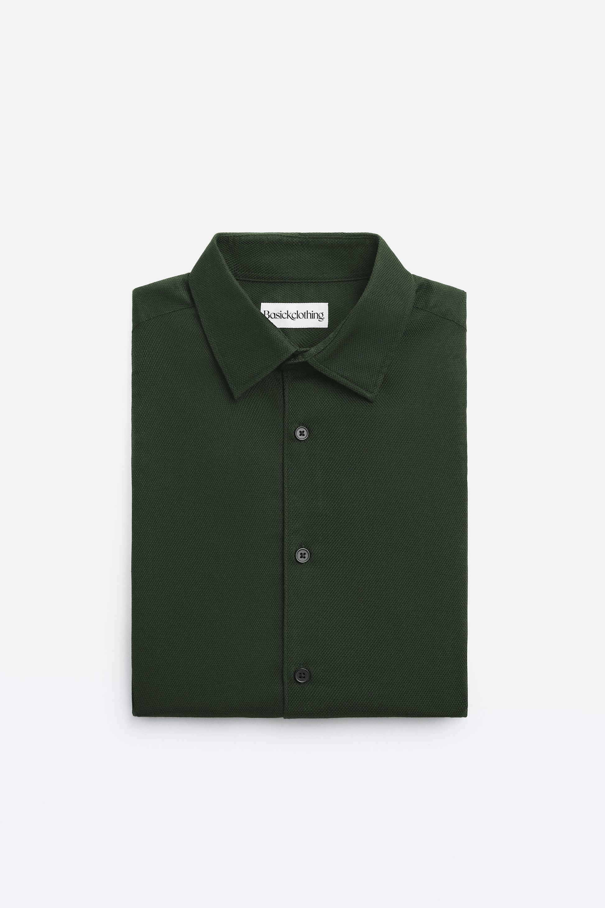 Pack Of 2 Premium Textured Cotton Shirt – White, Dark Green