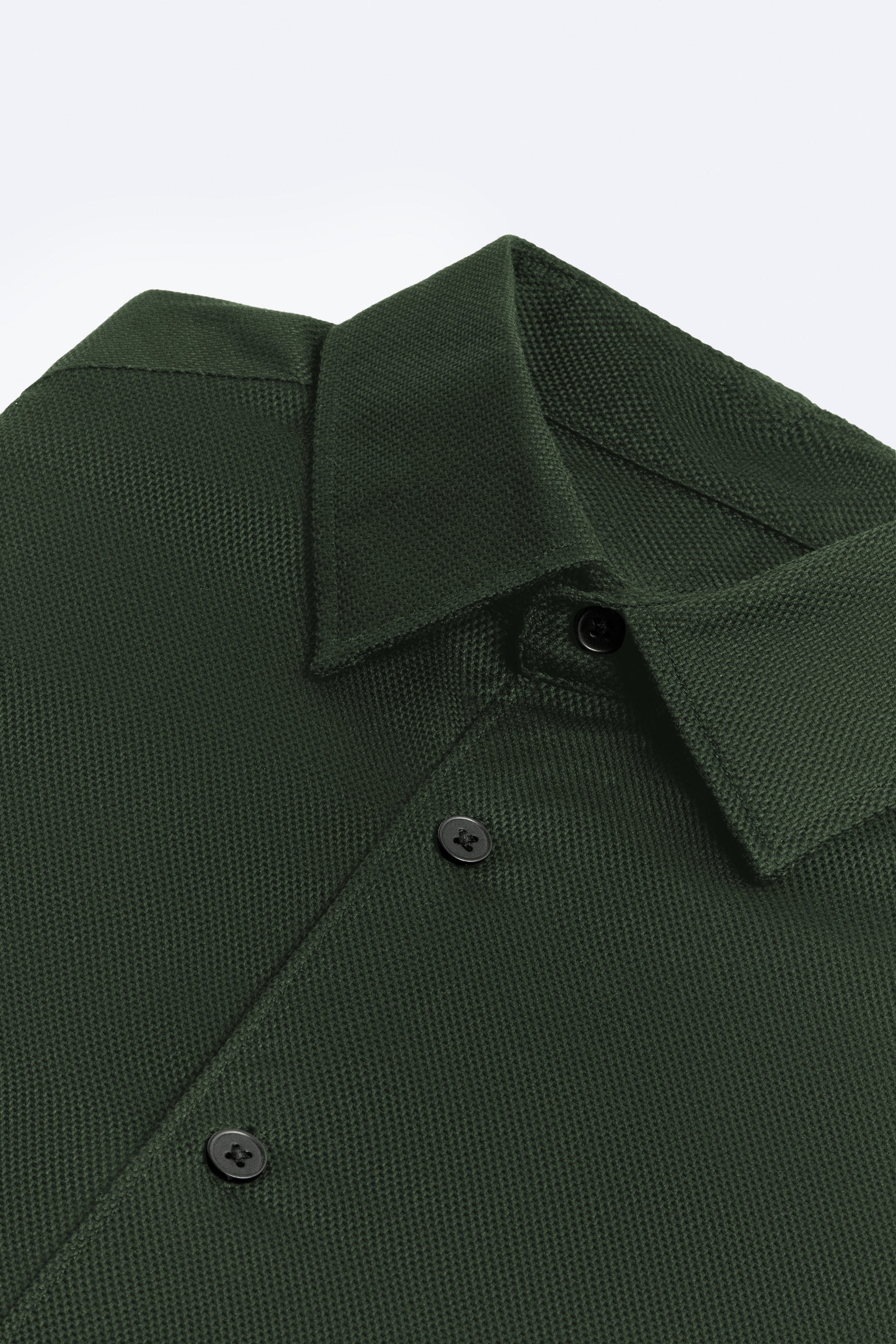 Premium Dark Green Textured Cotton Shirt