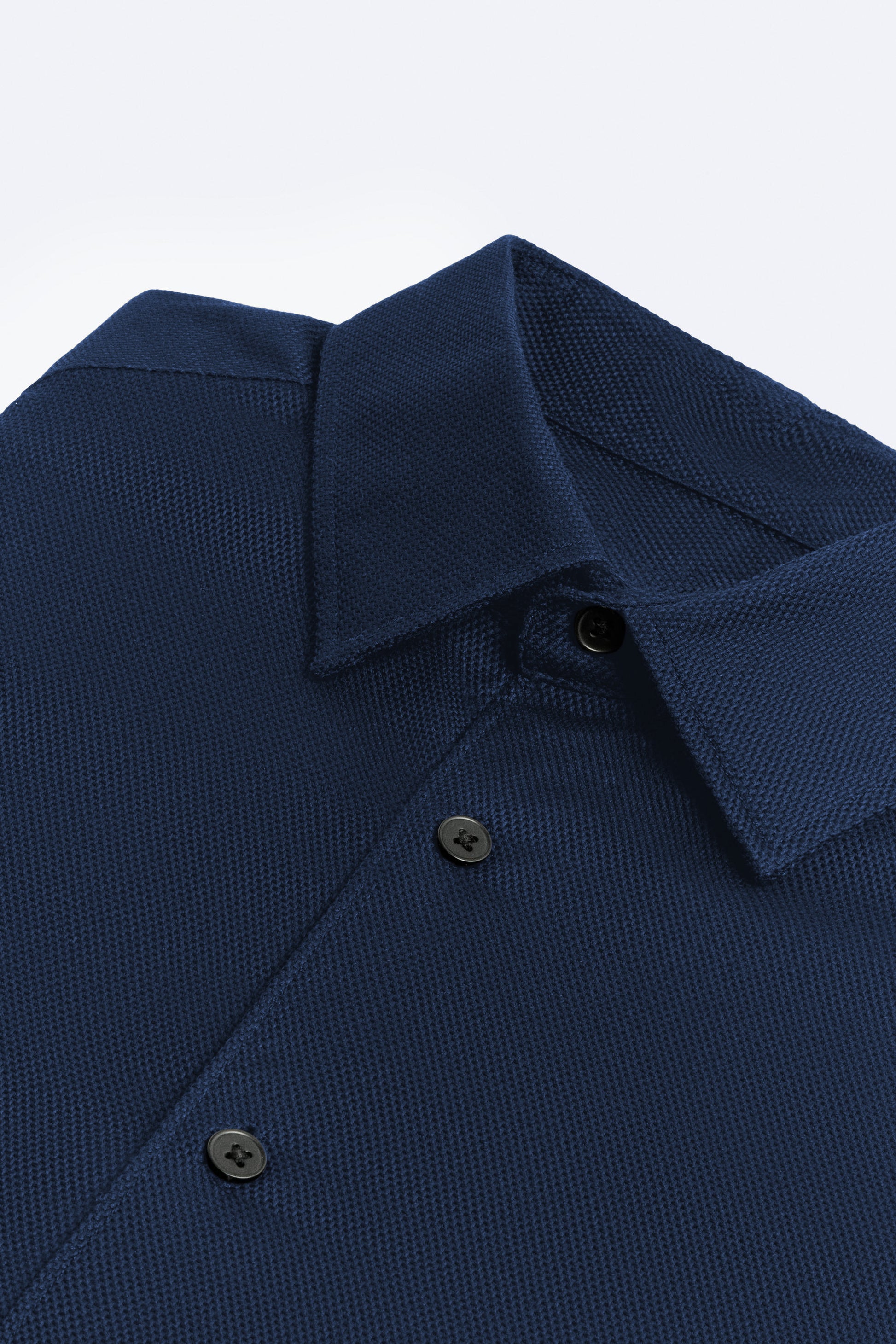 Premium Dark Navy Blue Textured Cotton Shirt