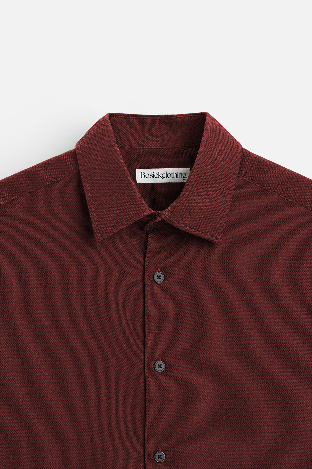 Premium Maroon Textured Cotton Shirt
