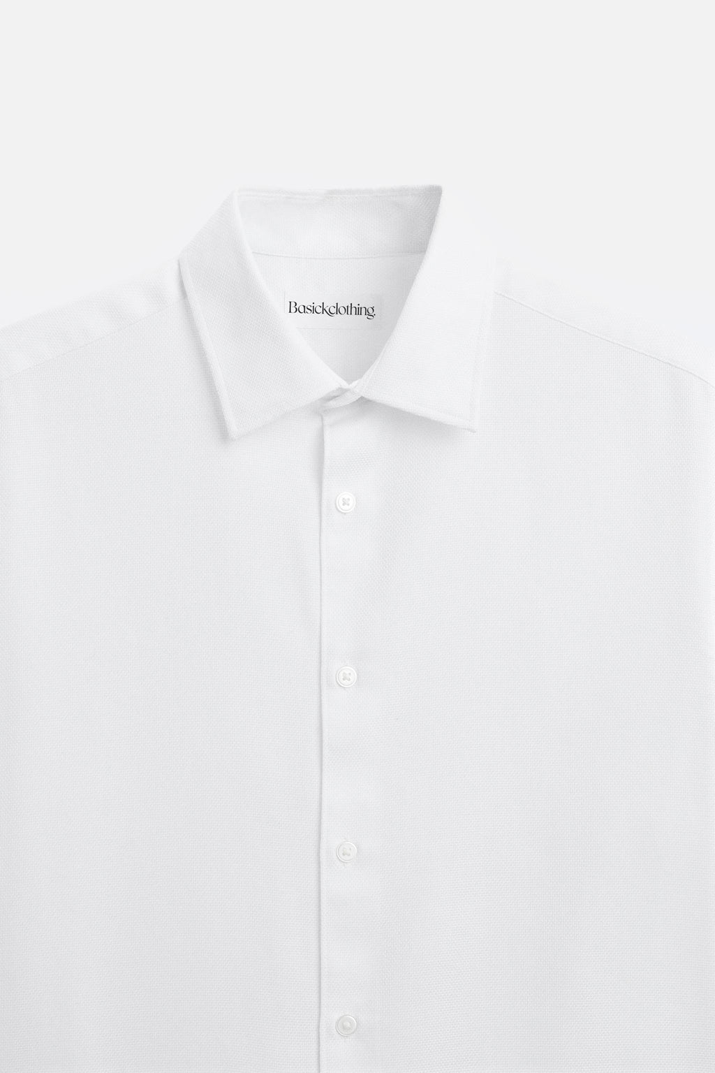 Premium White Textured Cotton Shirt – Tailored Fit
