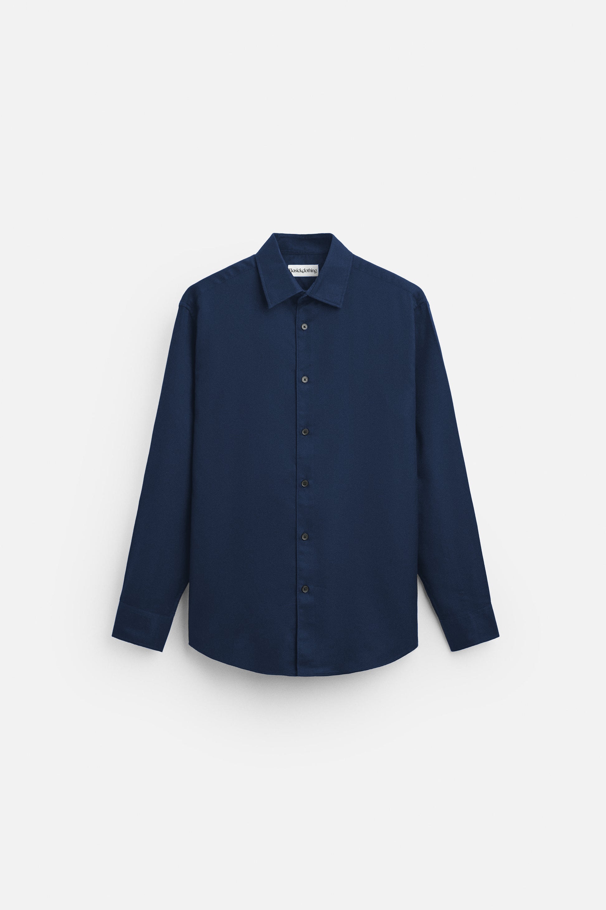 Premium Dark Navy Blue Textured Cotton Shirt