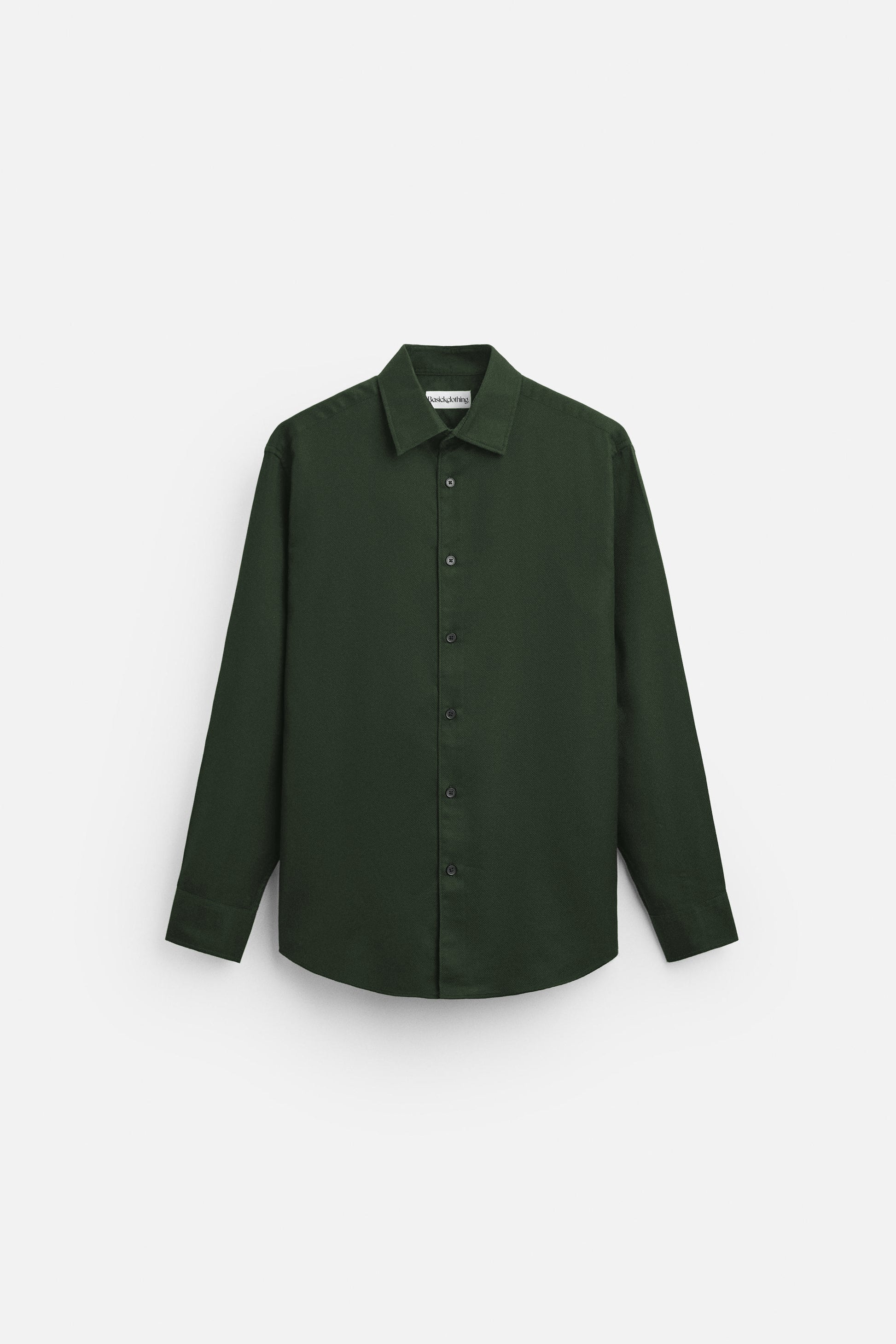 Premium Dark Green Textured Cotton Shirt