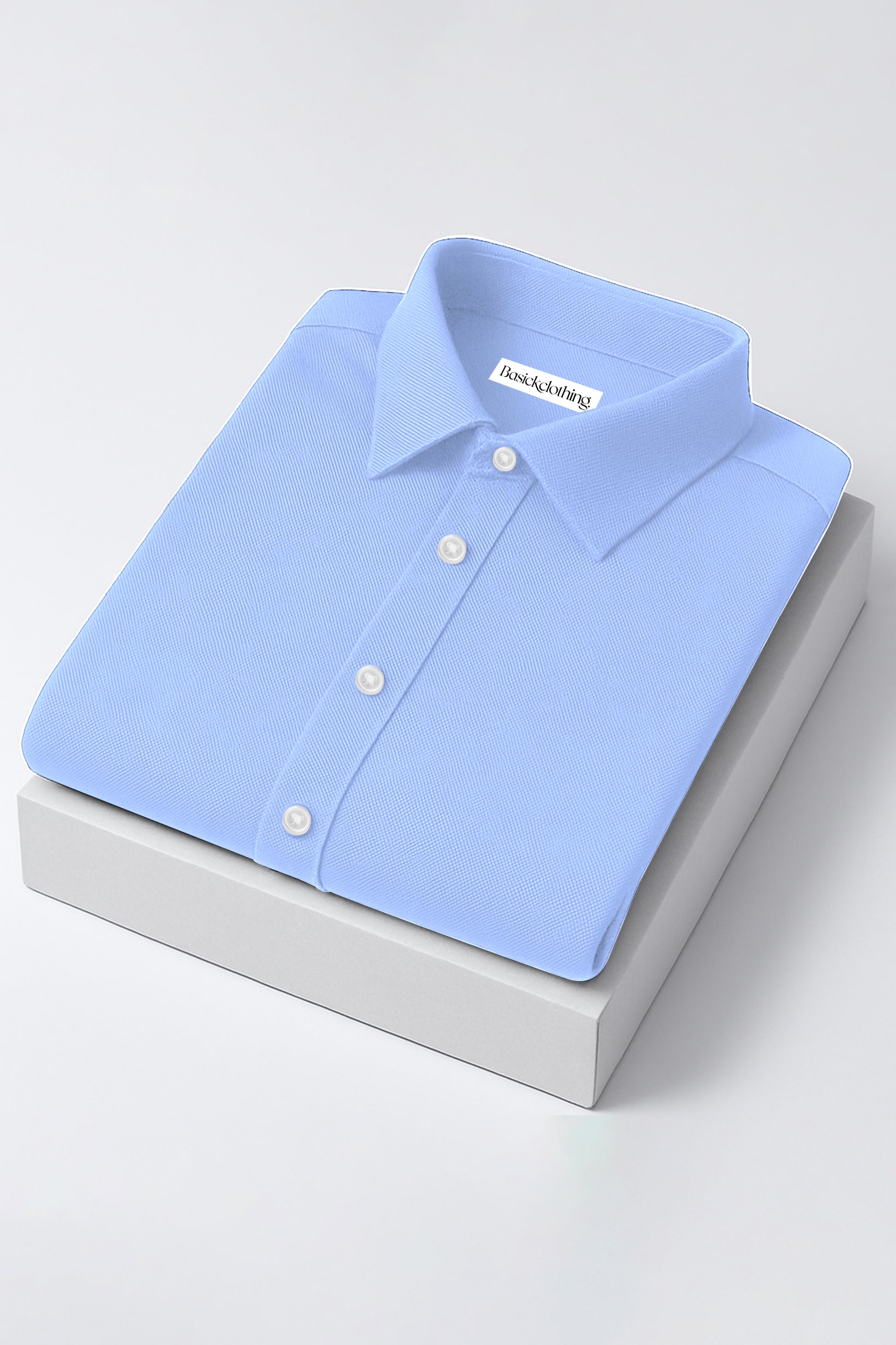Premium Sky Blue Textured Cotton Shirt